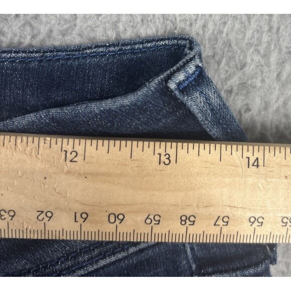 Hudson Collin Midrise Bootcut Cropped Jeans Dark Wash 26 Flap Pockets - Picture 7 of 9